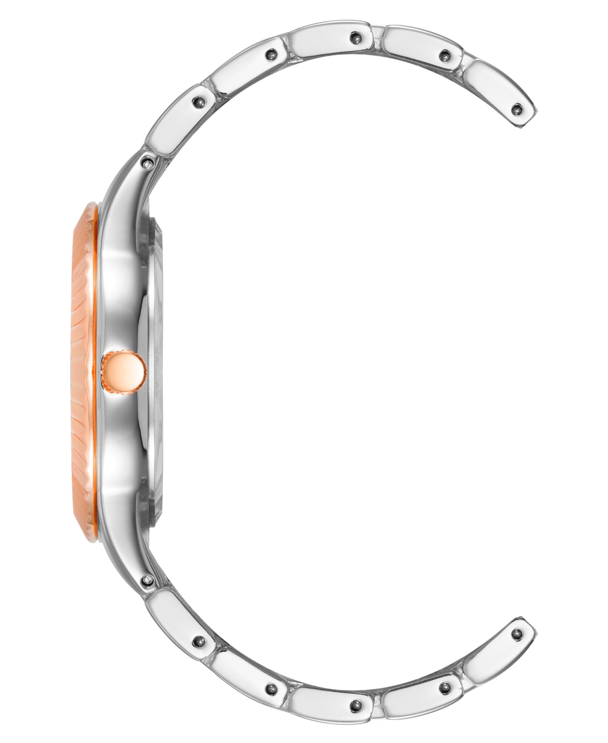 Anne Klein Women's Three Hand Quartz Silver-tone and Rose Gold-tone Alloy Bracelet Watch, 36mm - Silver-Tone-Rose Gold-Tone