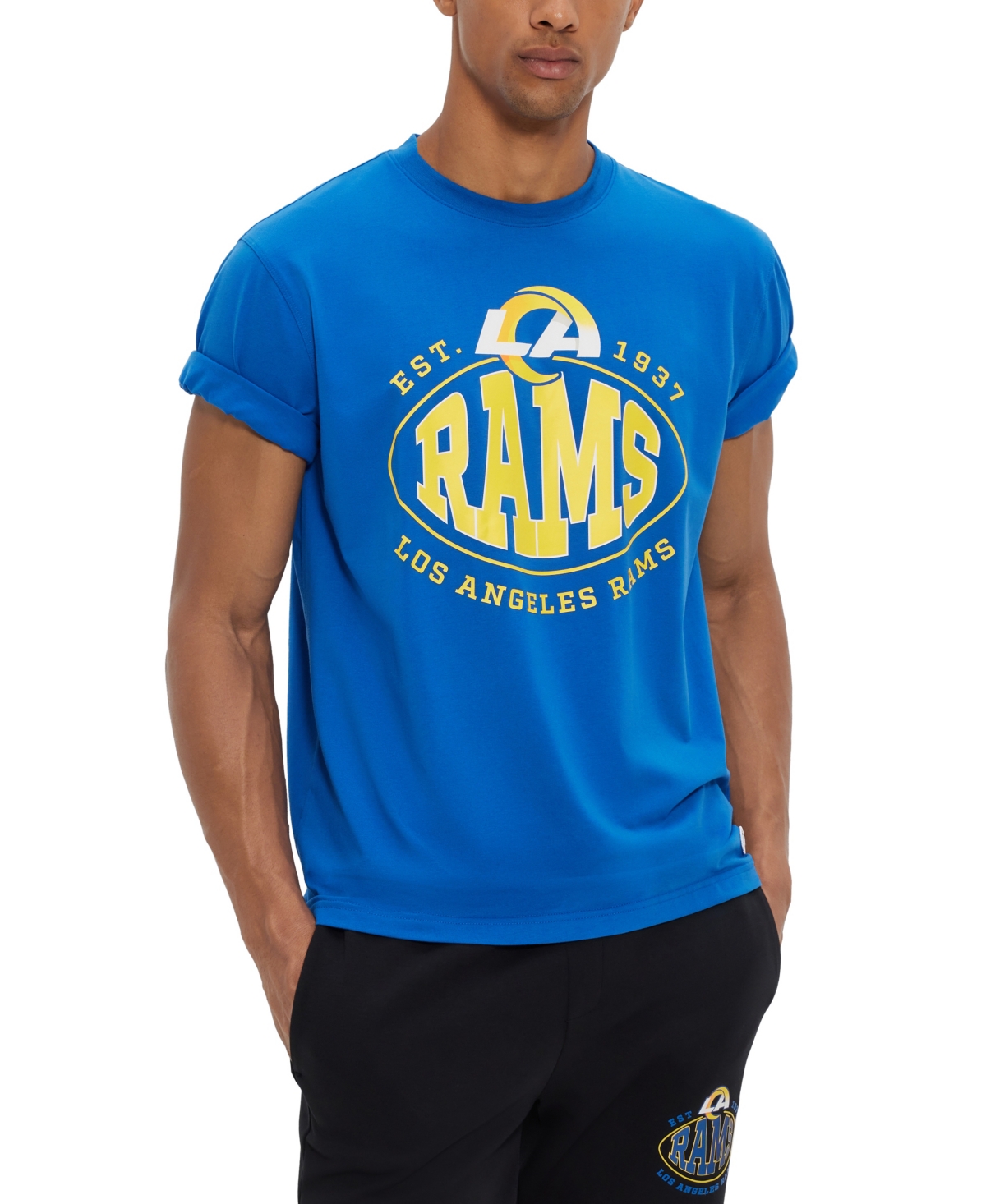Hugo Boss Boss By  Men's Boss X Nfl Los Angeles Rams T-shirt In Bright Blue