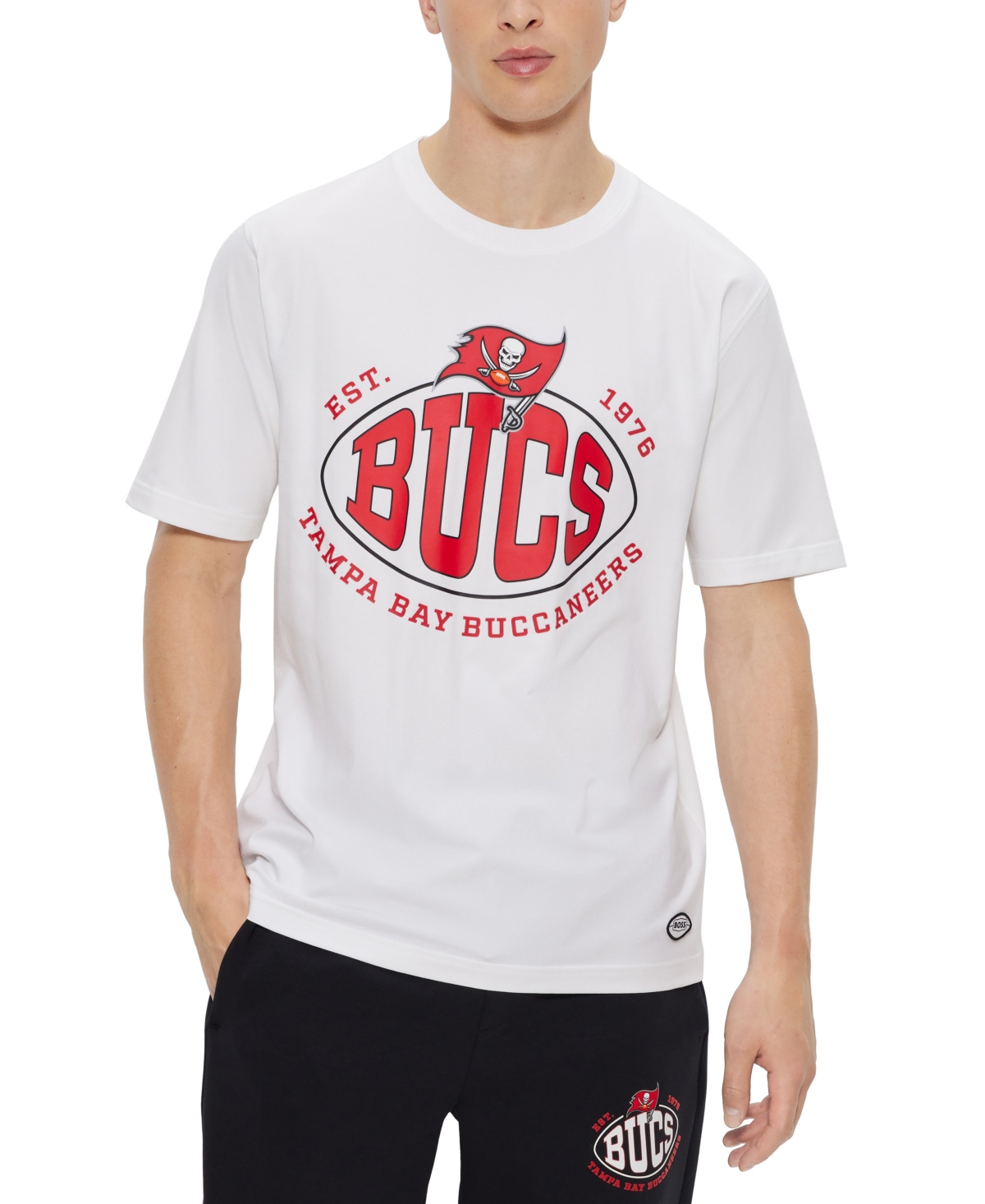 Hugo Boss Boss By  Men's Boss X Nfl Tampa Bay Buccaneers T-shirt In Open White