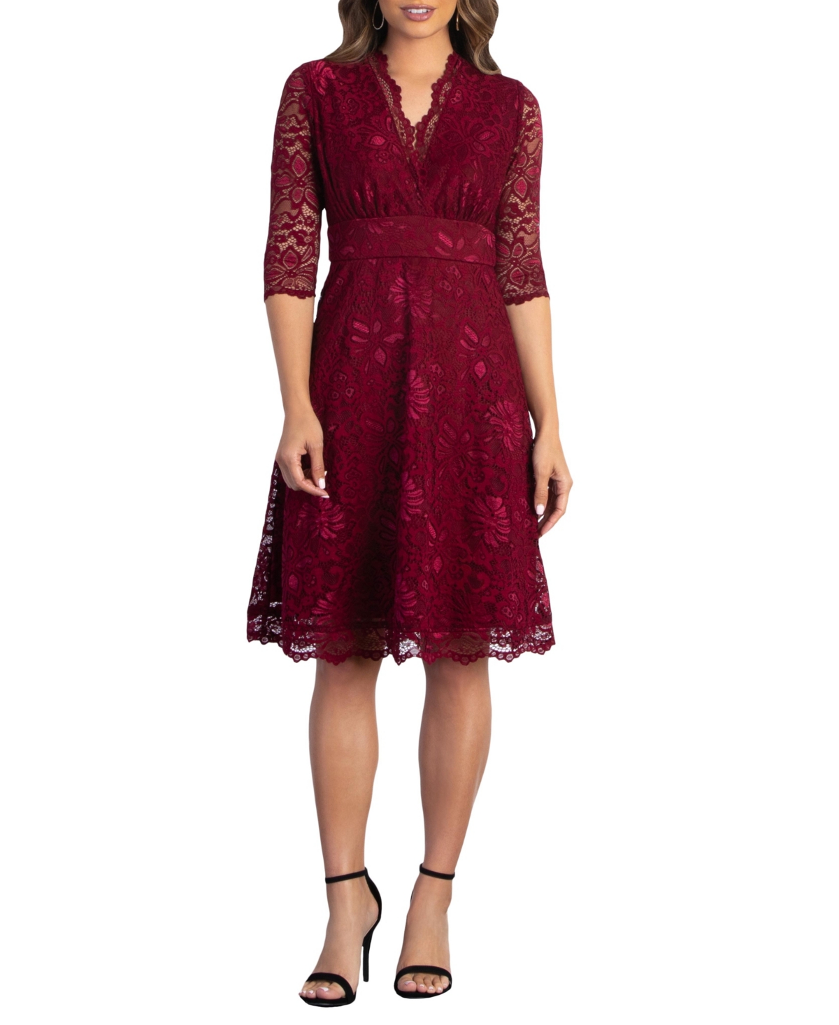 KIYONNA WOMEN'S MADEMOISELLE LACE COCKTAIL DRESS WITH SLEEVES