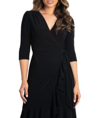 Women's Whimsy Ruffled Midi Wrap Dress