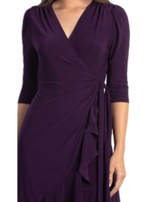 Women's Whimsy Ruffled Midi Wrap Dress