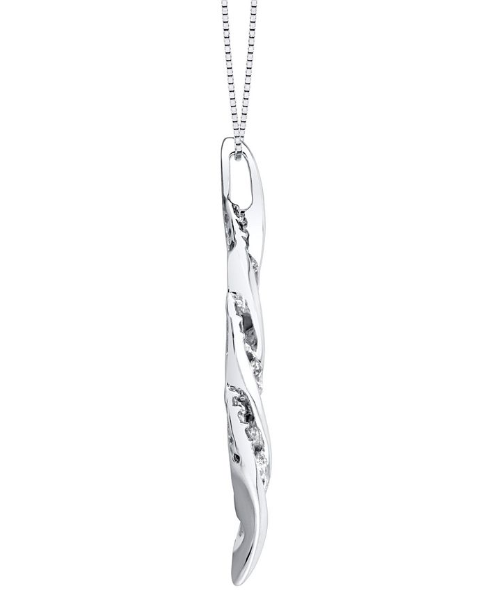 Sirena Diamond Twist Pendant Necklace (5/8 ct. t.w.) in 14k White Gold