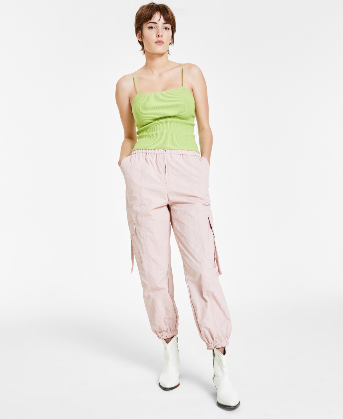 Women's Cargo Pants, Created for Macy's - Polished Nude