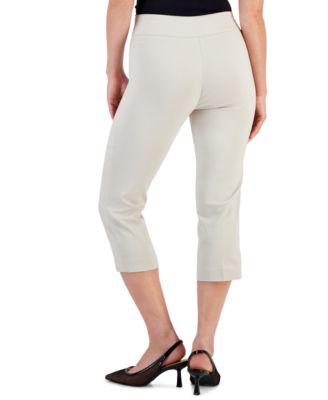 Petite Rivet-Detail Capri Pants