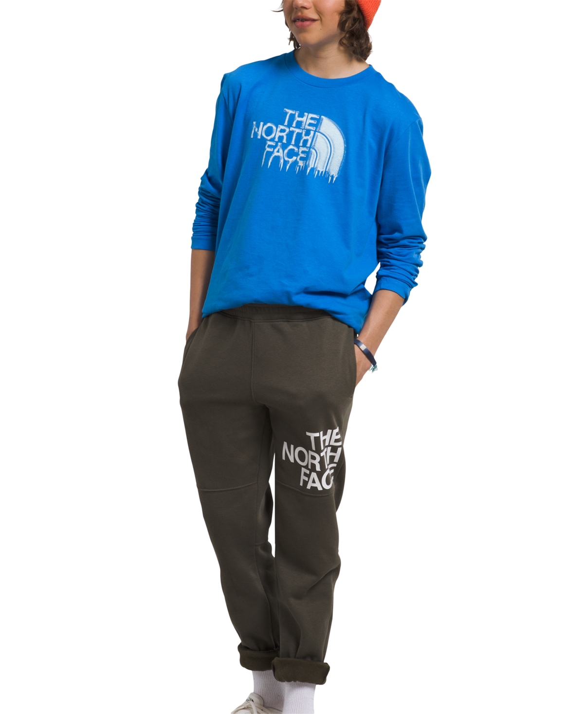 The North Face Big Boys Long-sleeve Graphic T-shirt In Optic Blue
