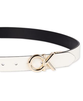 Women's Reversible Puffed CK Monogram Buckle Belt
