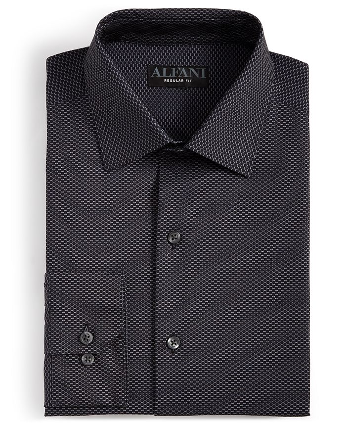 Alfani Men's Regular-Fit Maple Geo-Print Dress Shirt, Created for Macy ...