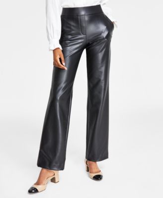 Buy New Anne Klein Leather Pants 14 Anne Black