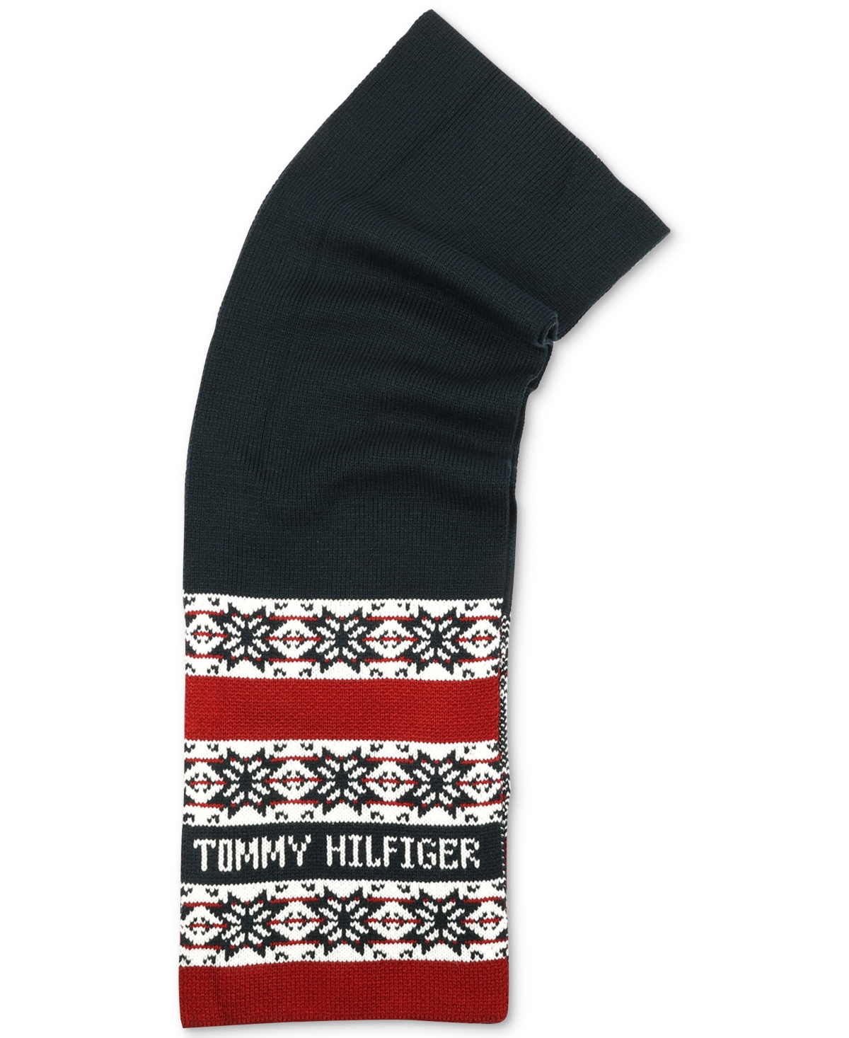 Tommy Hilfiger Men's Snowflake Fair Isle Scarf In Desert Sky