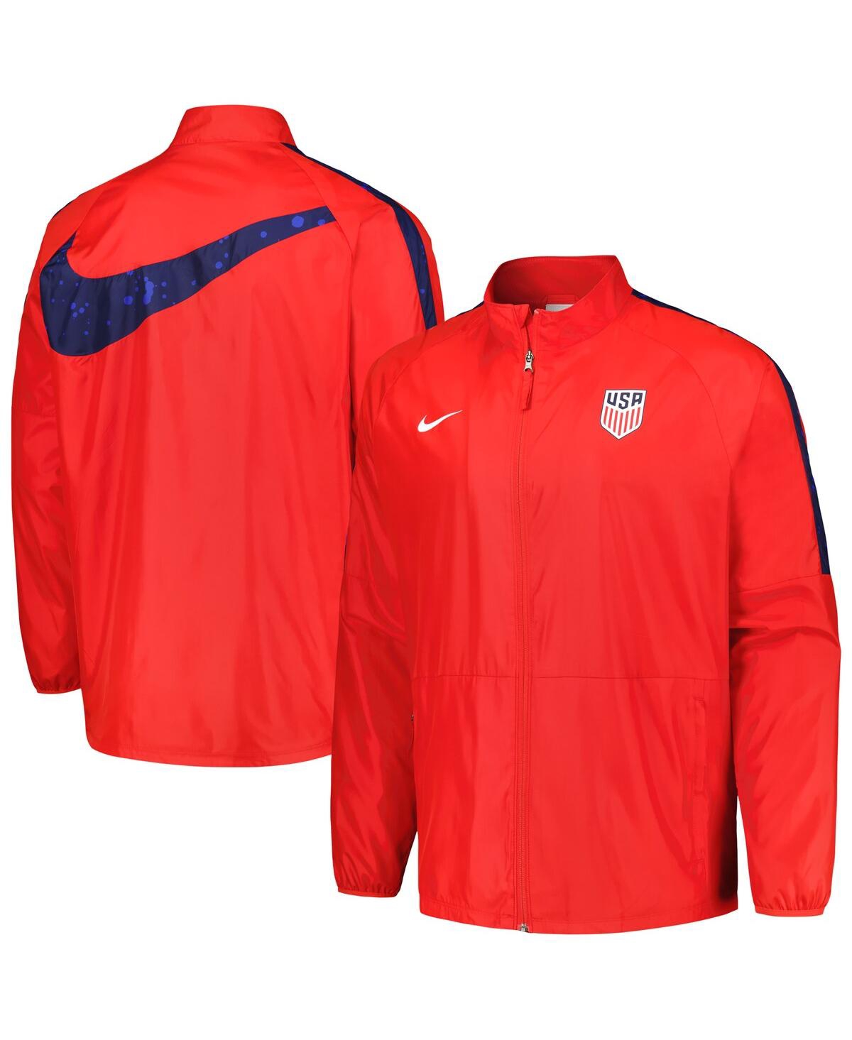 Shop Nike Men's  Red Usmnt 2023 Academy Awf Raglan Full-zip Jacket