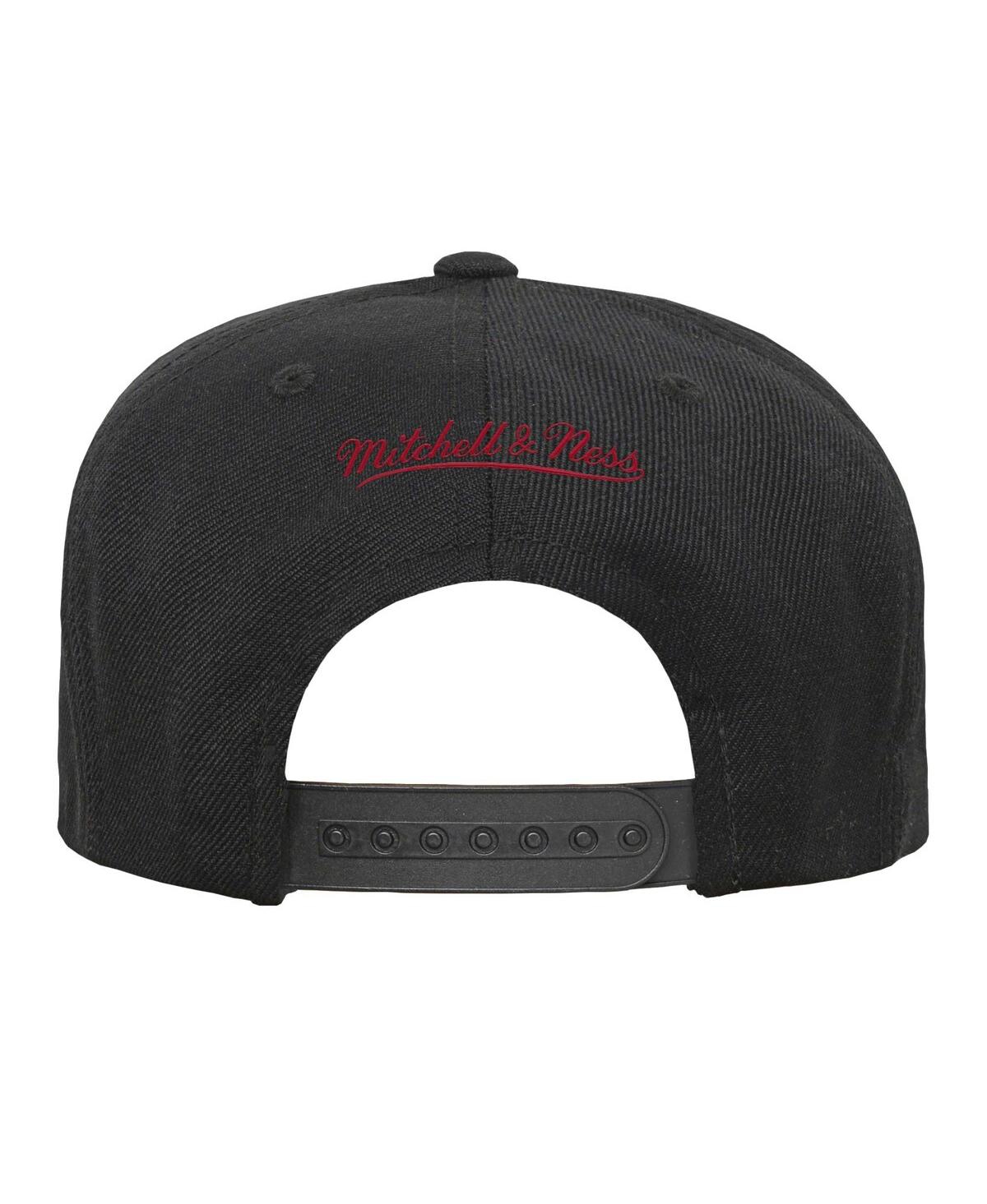 MITCHELL & NESS BIG BOYS AND GIRLS MITCHELL & NESS BLACK MIAMI HEAT TEAM SCRIPT SNAPBACK HAT 