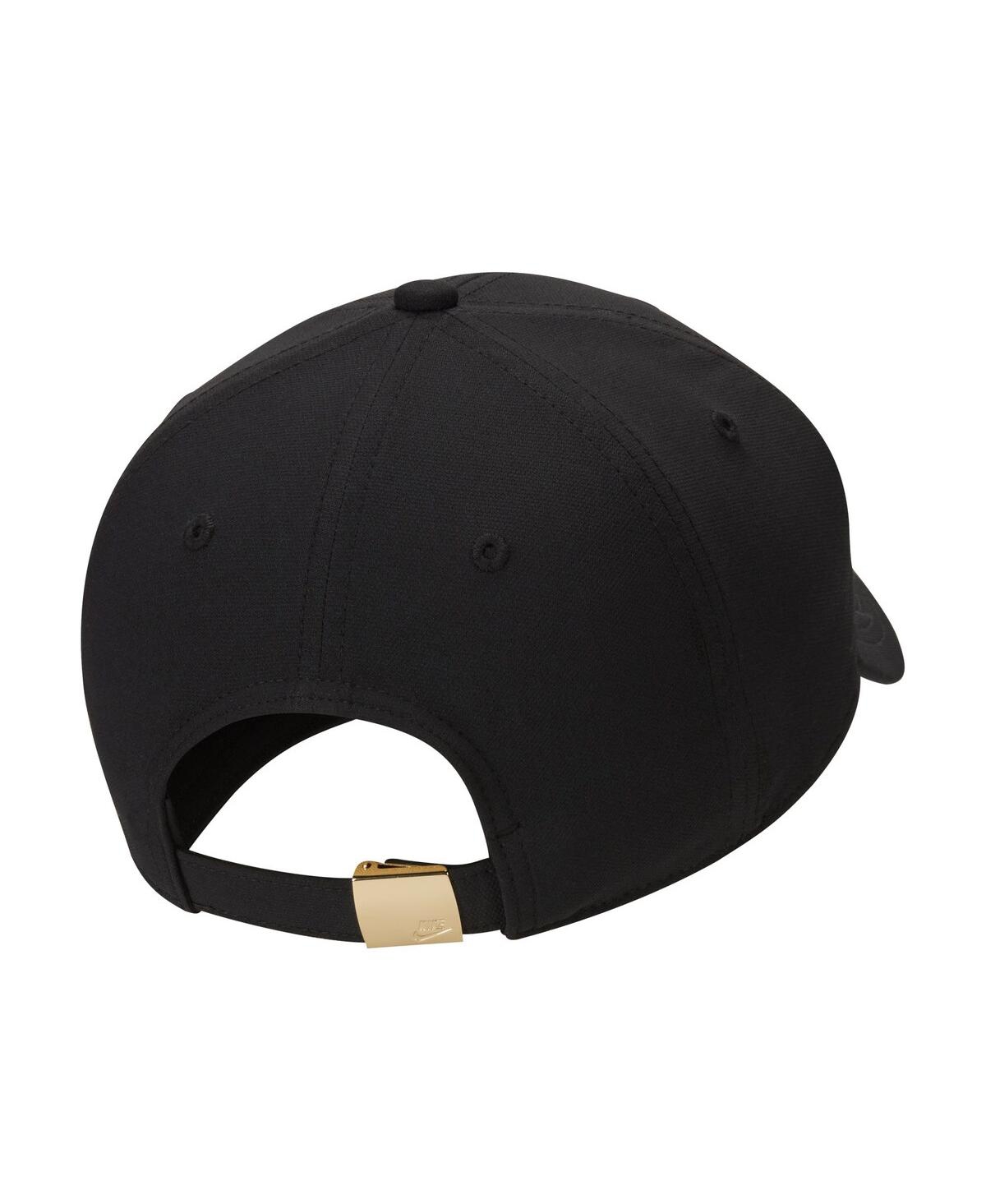 Shop Nike Men's  Black Metal Futura Lifestyle Club Performance Adjustable Hat