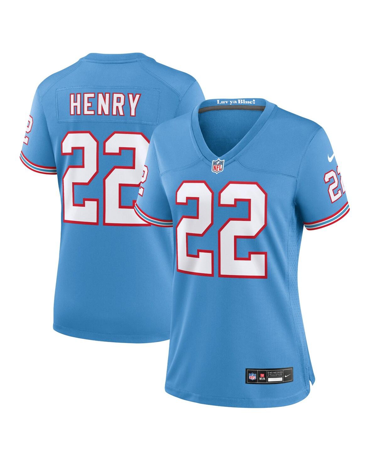 Women's Nike Derrick HenryTennessee Titans Oilers Throwback Alternate Game Player Jersey - Light Blue