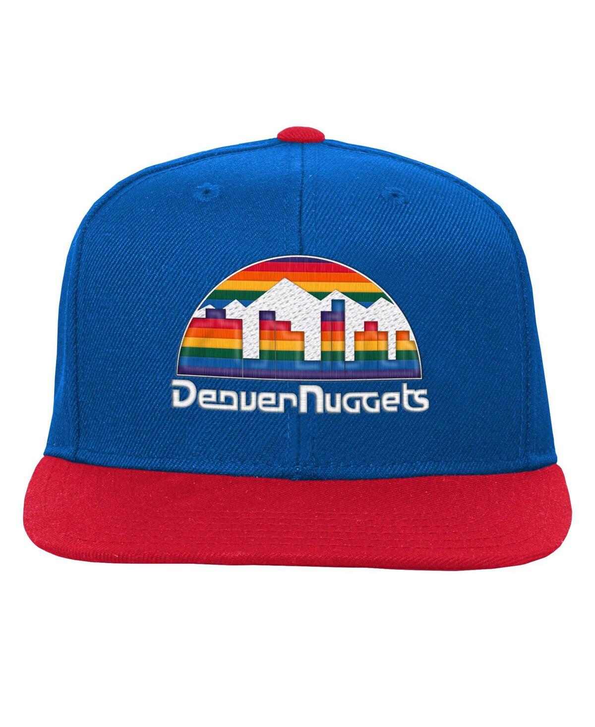 Mitchell & Ness Big Boys And Girls  Royal, Red Denver Nuggets Two-tone Snapback Hat In Royal,red