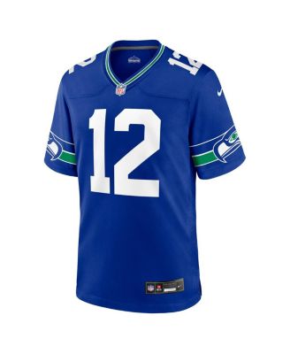 Men's 12th Fan Royal Seattle Seahawks Throwback Player Game Jersey