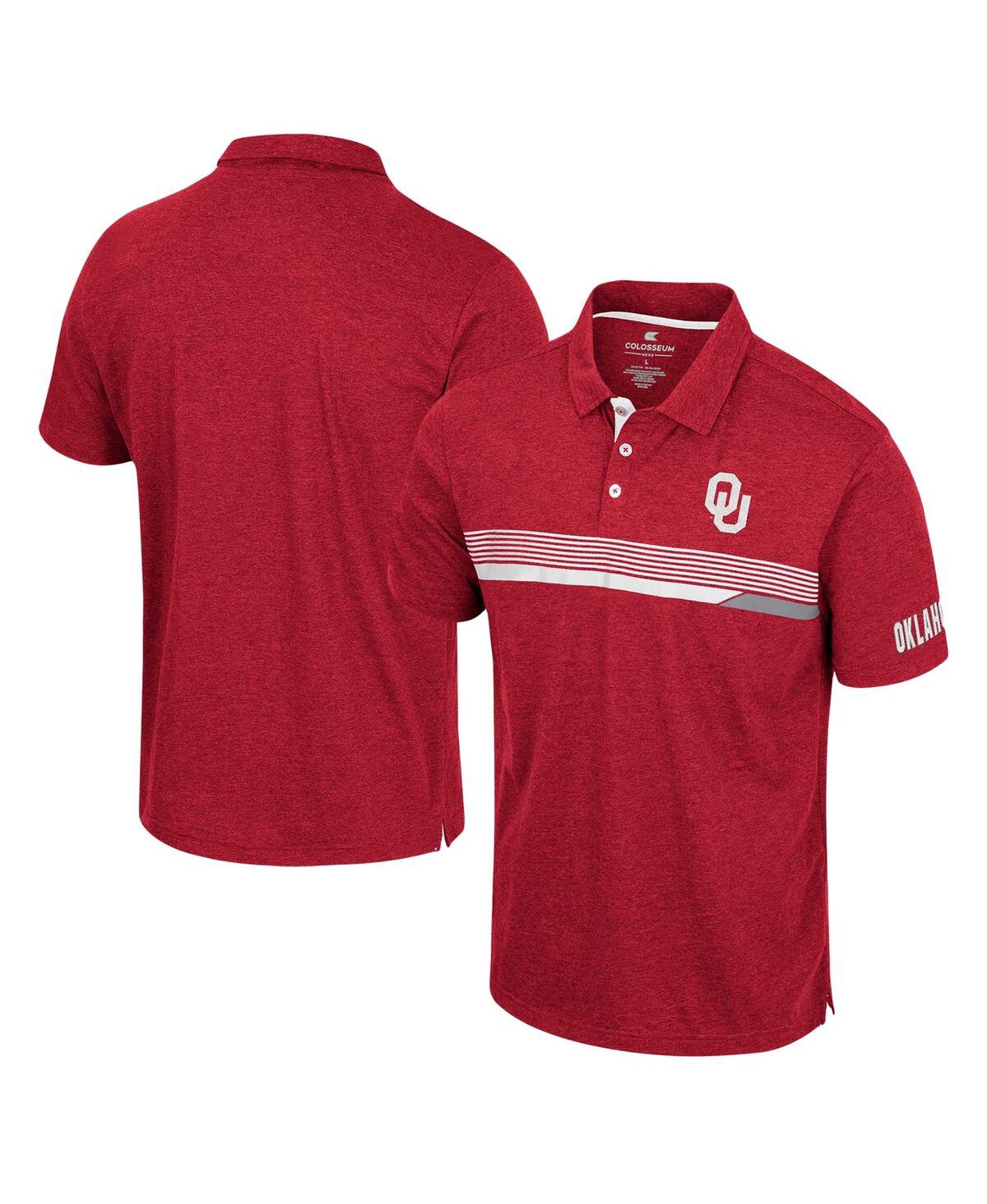 Shop Colosseum Men's  Crimson Oklahoma Sooners No Problemo Polo Shirt