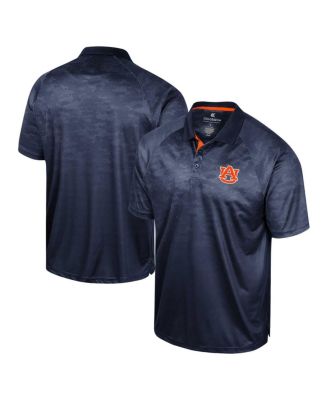 Men's Navy Auburn Tigers Honeycomb Raglan Polo Shirt