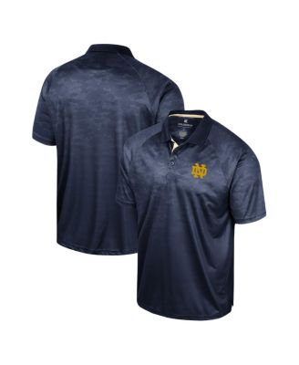 Men's Navy Notre Dame Fighting Irish Honeycomb Raglan Polo Shirt