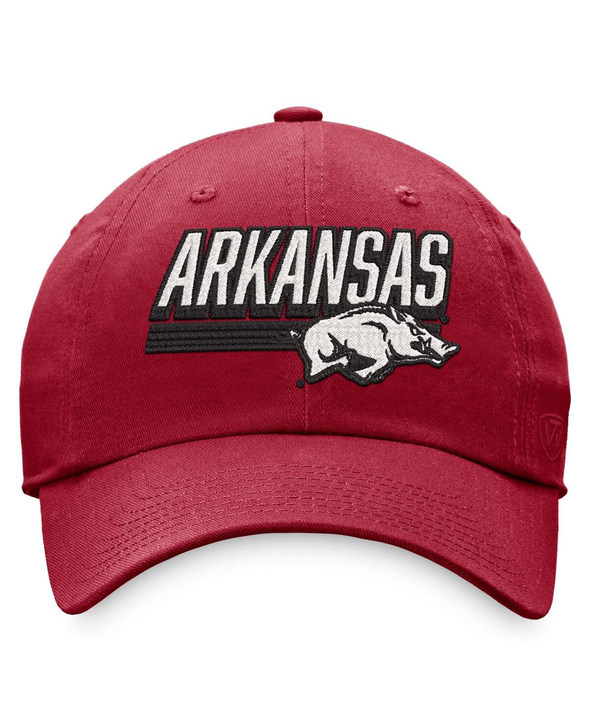 Shop Top Of The World Men's  Cardinal Arkansas Razorbacks Slice Adjustable Hat