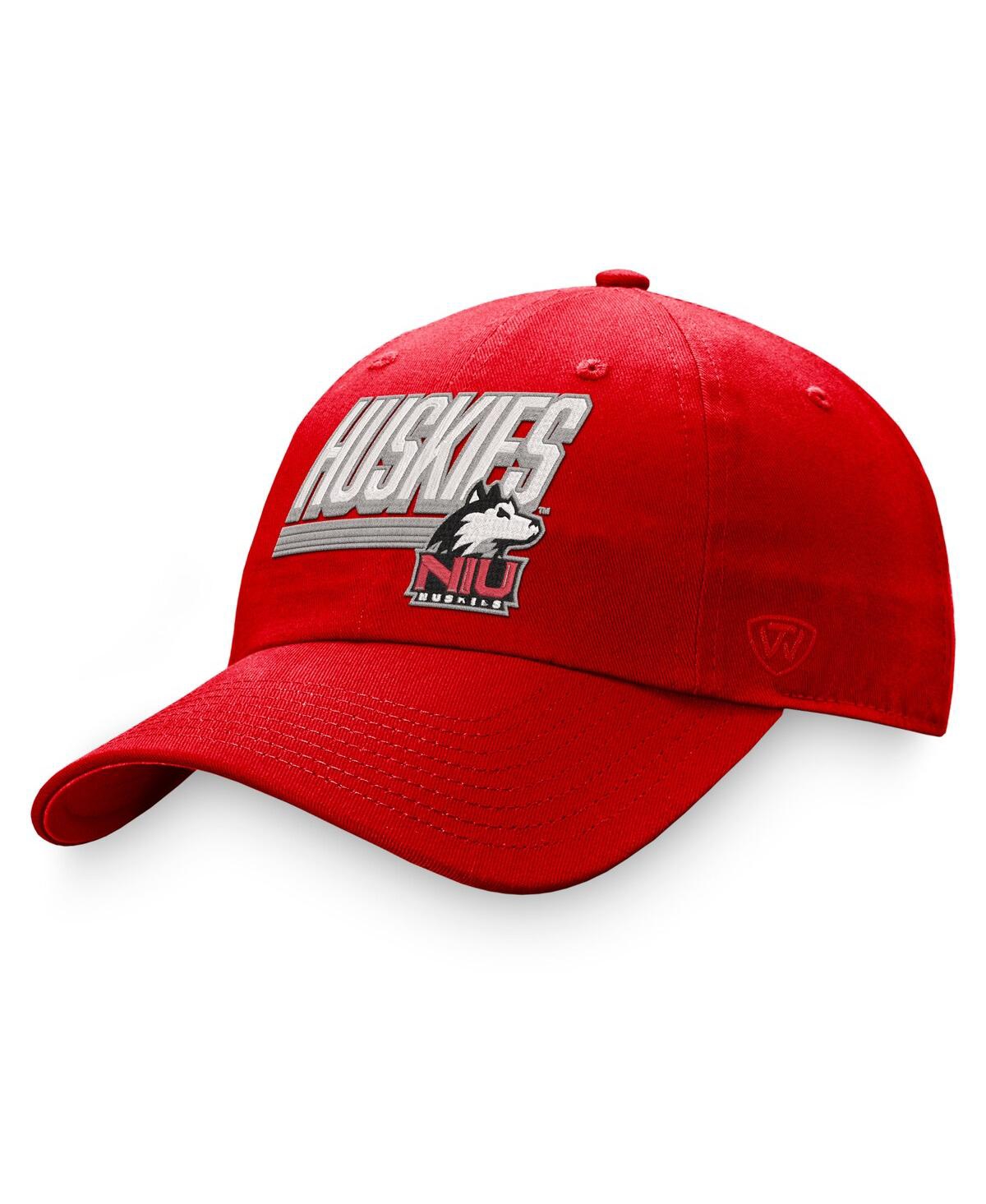 Men's Top of the World Red Northern Illinois Huskies Slice Adjustable Hat - Red