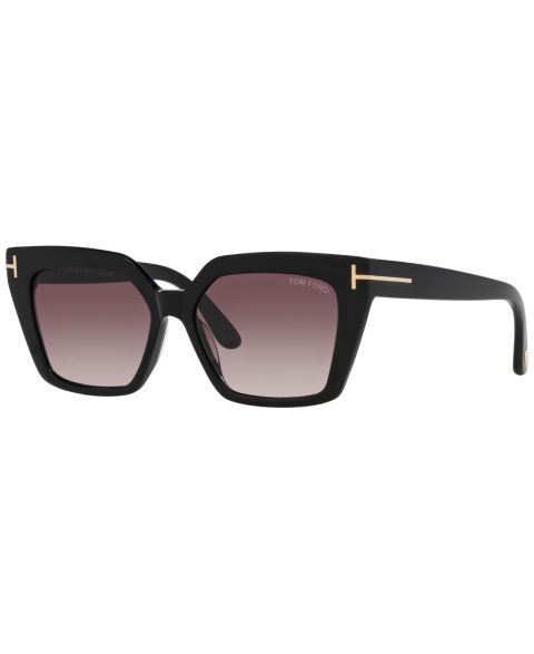 Женские солнцезащитные очки Tom Ford Winona Sunglasses, Mirror TR001637, цвет: Чёрный