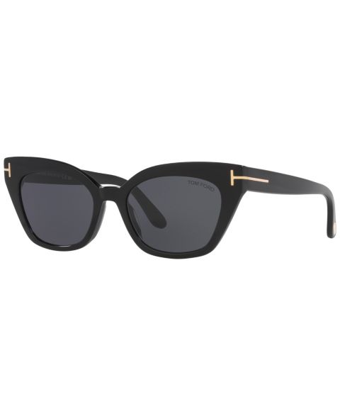Женские солнцезащитные очки Tom Ford Juliette, цвет: Блестящий чёрный