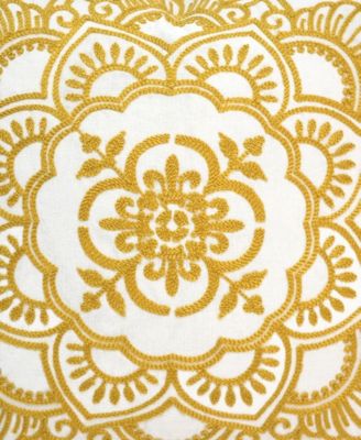 Padma Embroidery Decorative Pillow, 20" x 20"