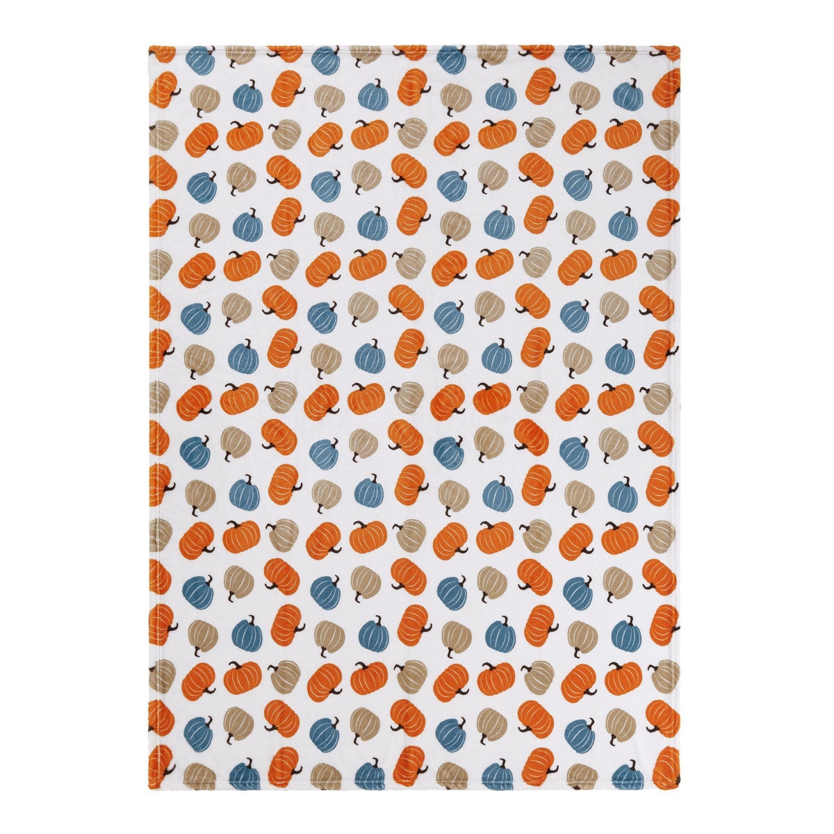 Kate Aurora Autumn Shabby Harvest Multi Pumpkins Ultra Soft & Plush Oversized Fall Accent Throw Blanket - 50 in. W x 70 in. L