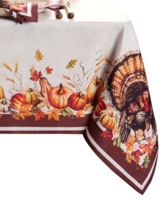 Autumn Heritage Turkey Engineered Tablecloth, 60" x 84" Rectangle