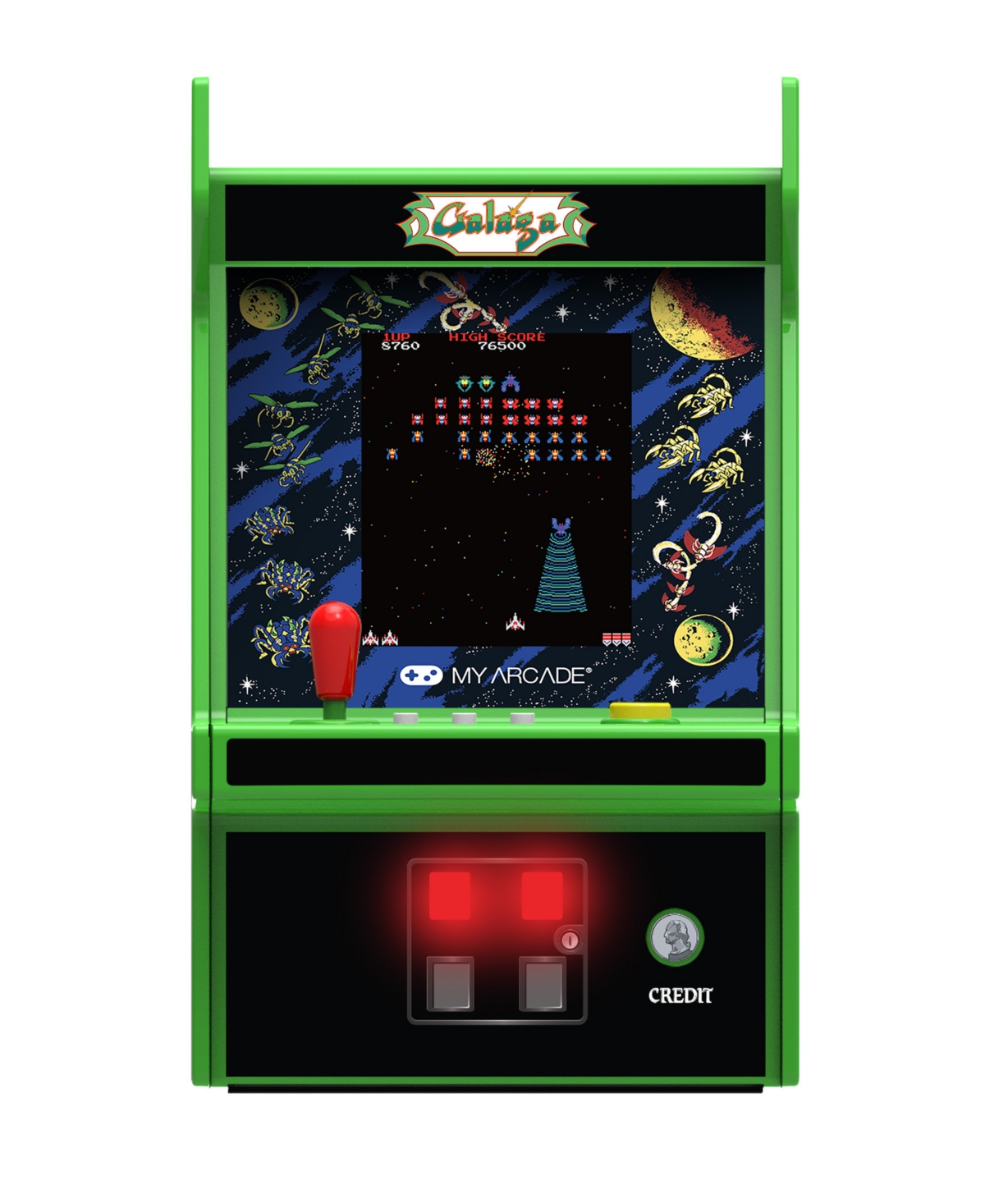 My Arcade Micro Player Pro 6.7" Galaga Portable Retro Arcade Game (2 in 1)