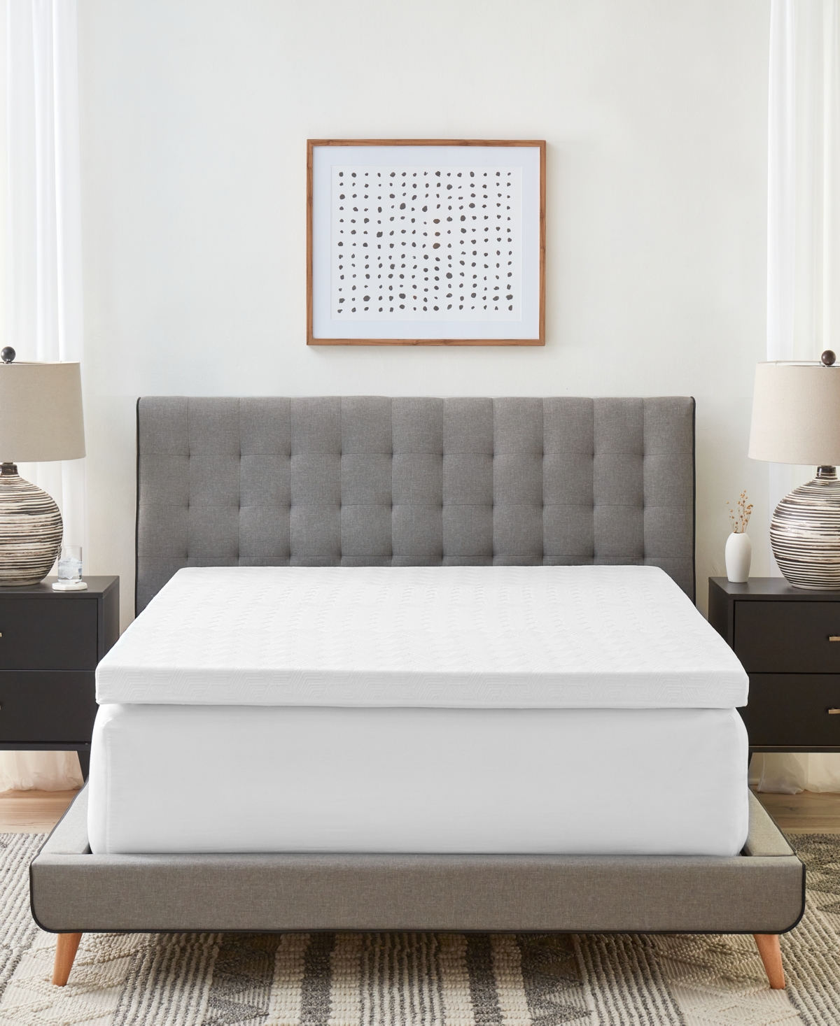 Prosleep 3" Gel-infused Memory Foam Mattress Topper With Cooling Cover, King In White