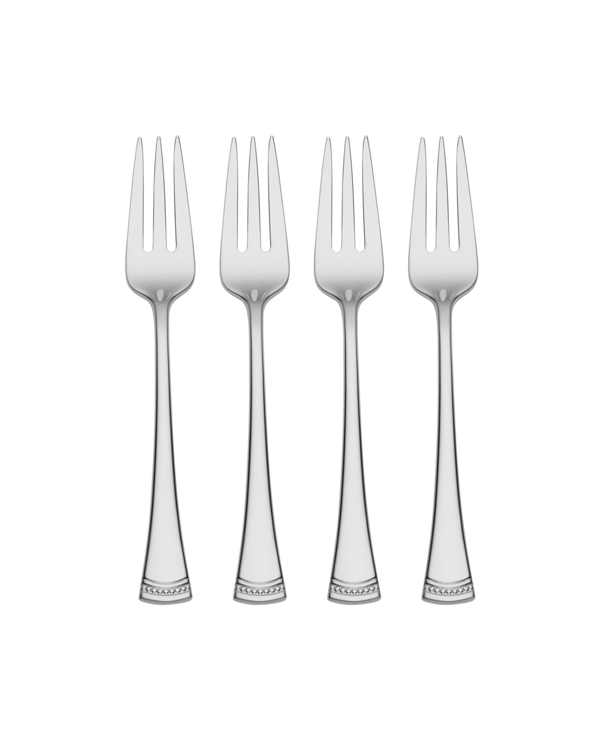 Lenox Portola Cocktail Forks, Set Of 4 In Metallic And Stainless