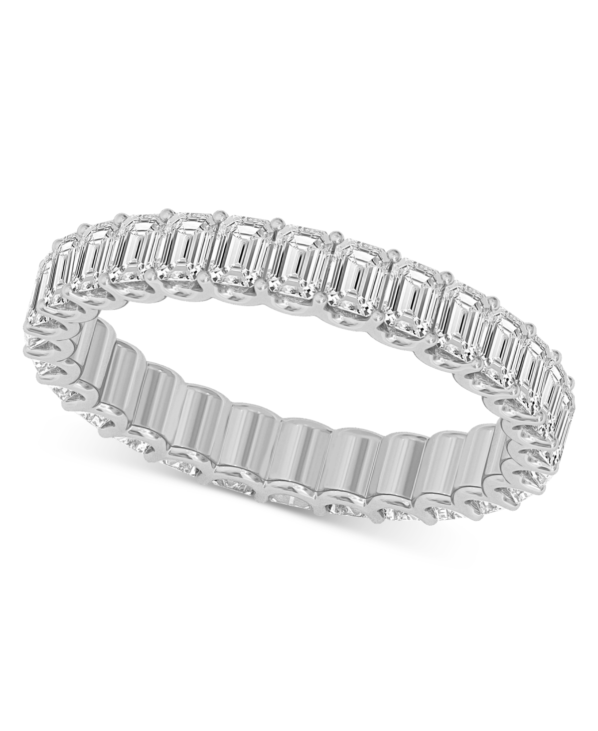 Macy's Diamond Emerald-cut Eternity Band (2 Ct. T.w.) In Platinum Or 14k Gold In Platinum