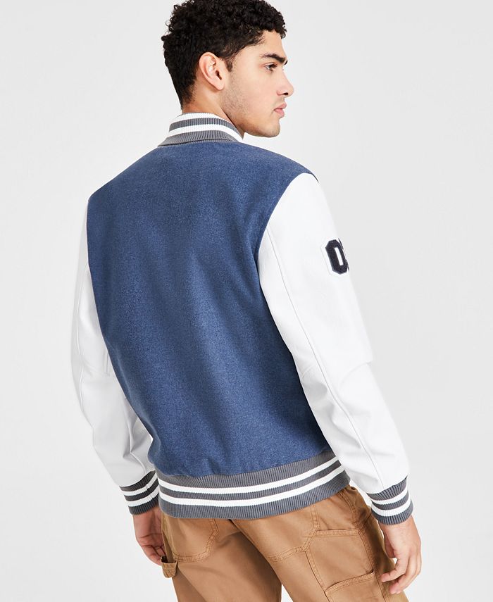 Sun + Stone Men's Letterman Varsity Bomber Jacket, Created for Macy's Macy's