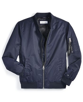 Calvin Klein Men's Classic MA-1 Nylon Bomber Jacket - Macy's