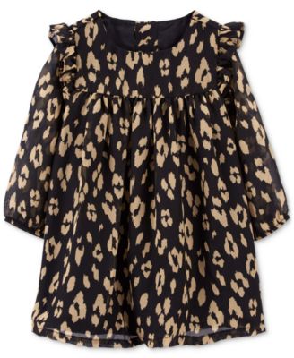 Carter's - Baby Girls Long-Sleeve Leopard Dress