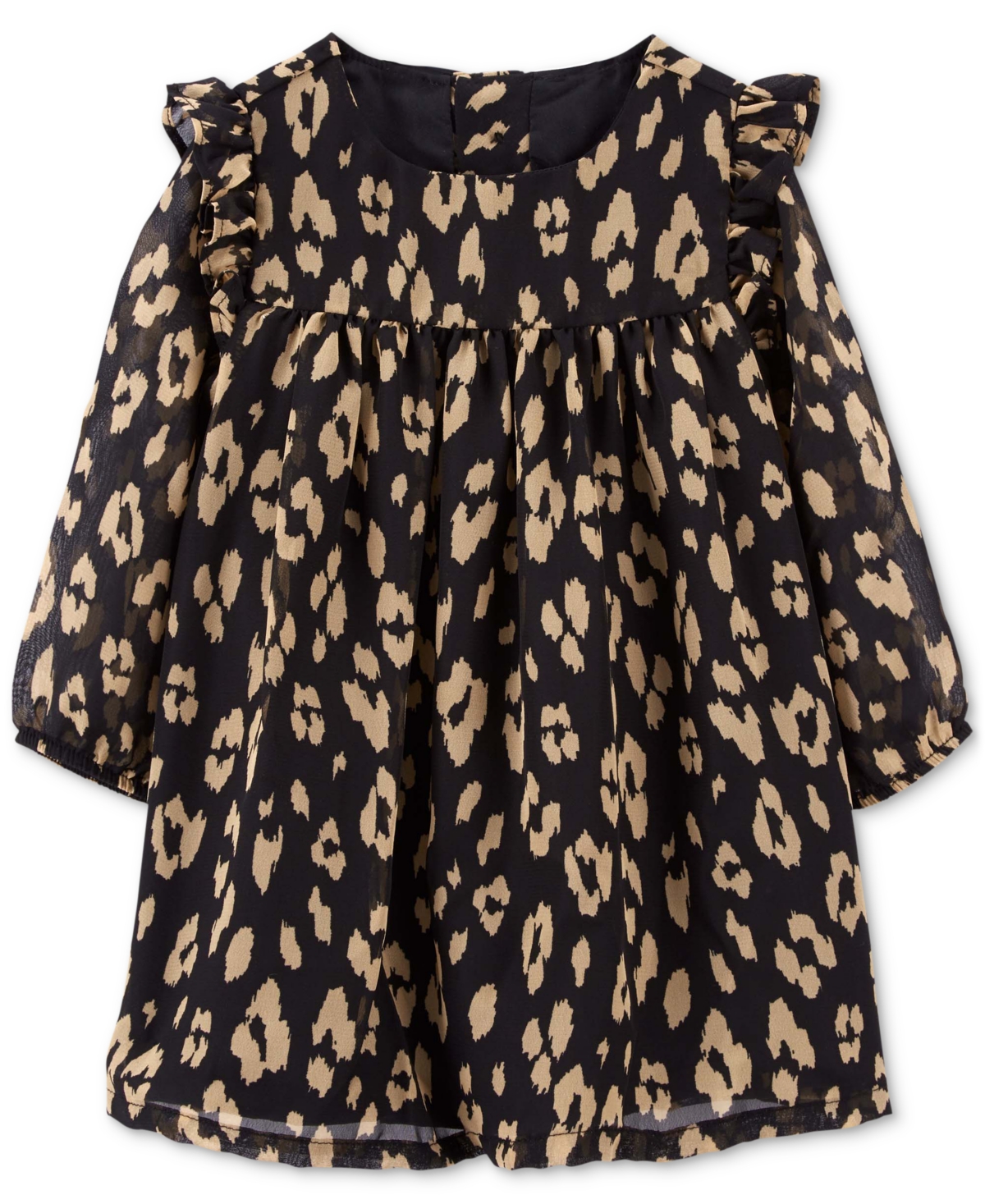 Carter's Baby Girls Long-sleeve Leopard Dress In Print