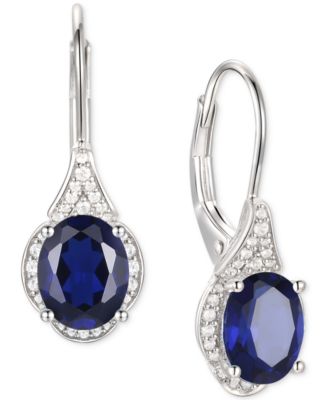 Amethyst (2 ct. t.w.) & Lab-Grown White Sapphire (1/5 ct. t.w.) Drop Earrings in 14k Gold-Plated Sterling Silver (Also in Additional Gemstones)