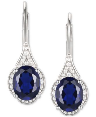 Amethyst (2 ct. t.w.) & Lab-Grown White Sapphire (1/5 ct. t.w.) Drop Earrings in 14k Gold-Plated Sterling Silver (Also in Additional Gemstones)