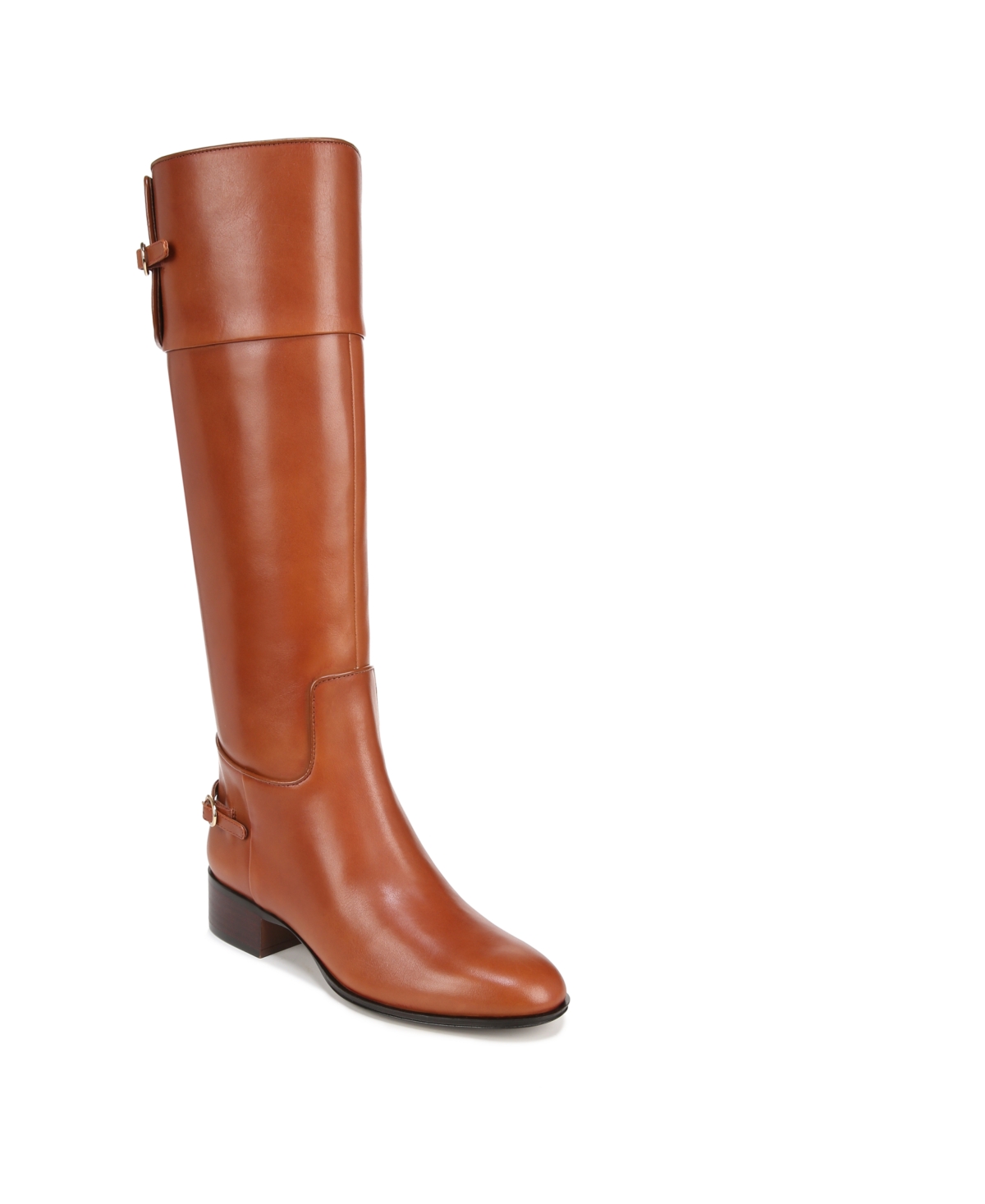Jazrin Knee High Riding Boots - Cognac Brown Leather
