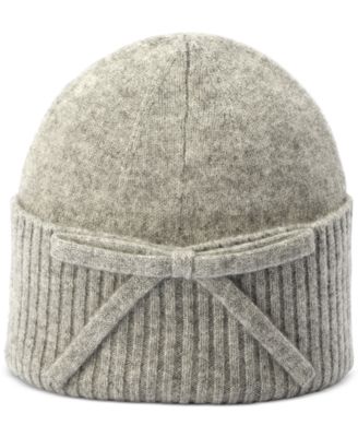 Women's Bow Ribbed-Cuff Knit Beanie