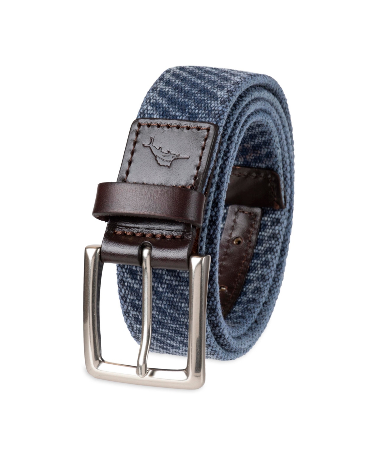 Shop Tommy Bahama Men's Casual Textured Canvas Web Belt In Navy Blue