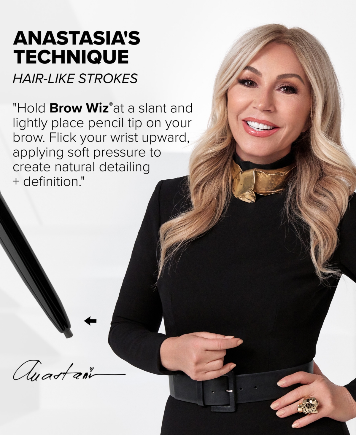 Shop Anastasia Beverly Hills Brow Wiz Skinny Brow In Chocolate (med Brown Hair With Warm,gold