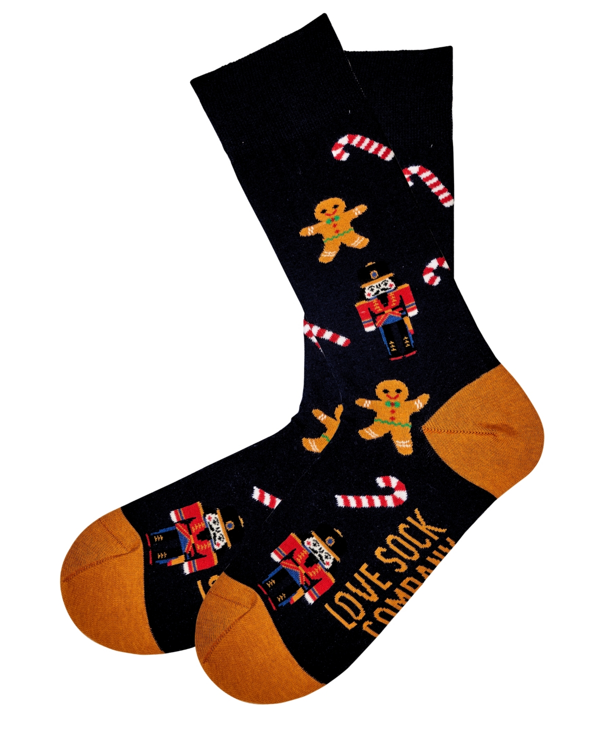Shop Love Sock Company Men's Christmas Nutcracker Novelty Unisex Crew Socks, Pack Of 1 In Black