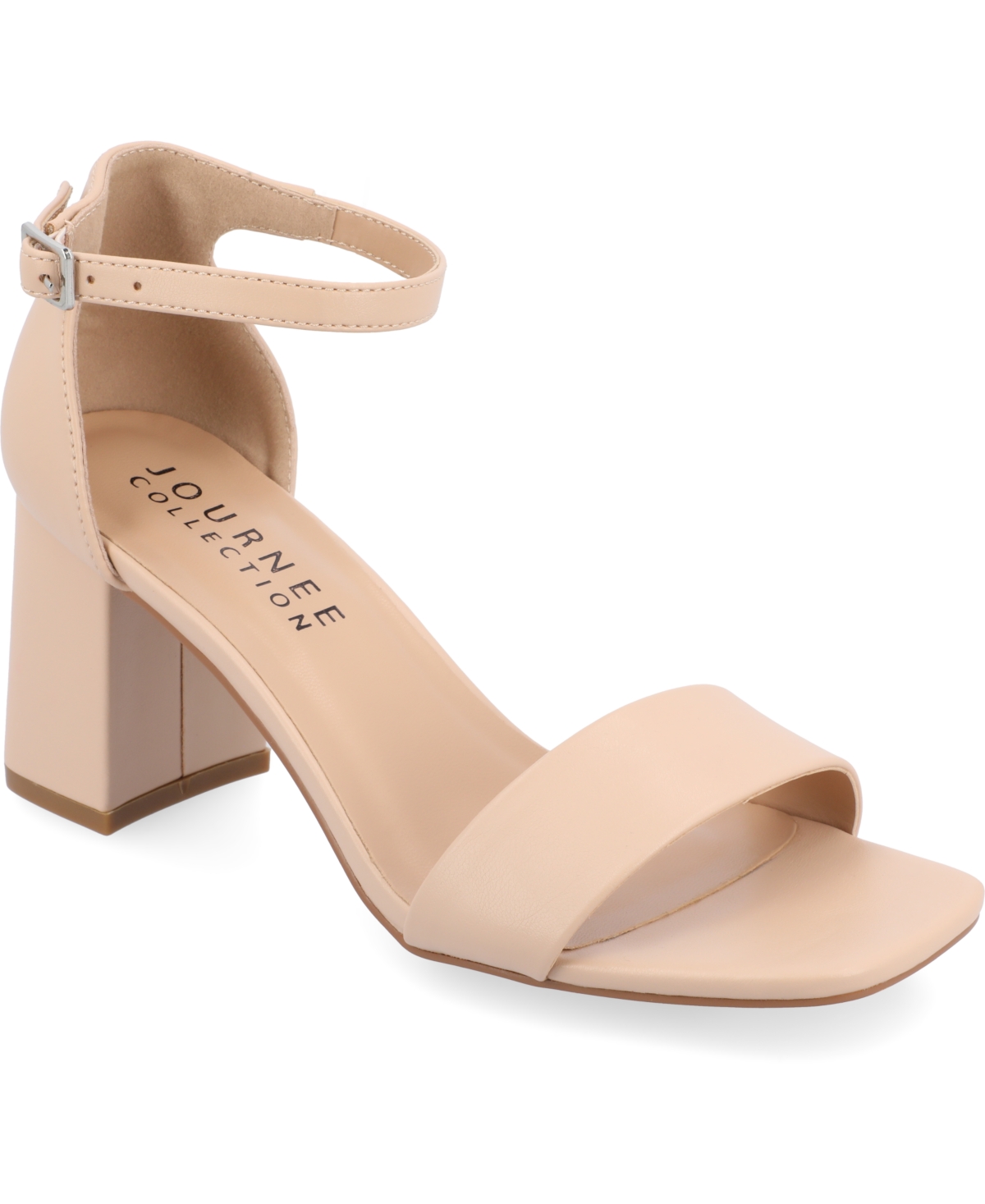 Shop Journee Collection Women's Valenncia Ankle Strap Sandals In Vanilla