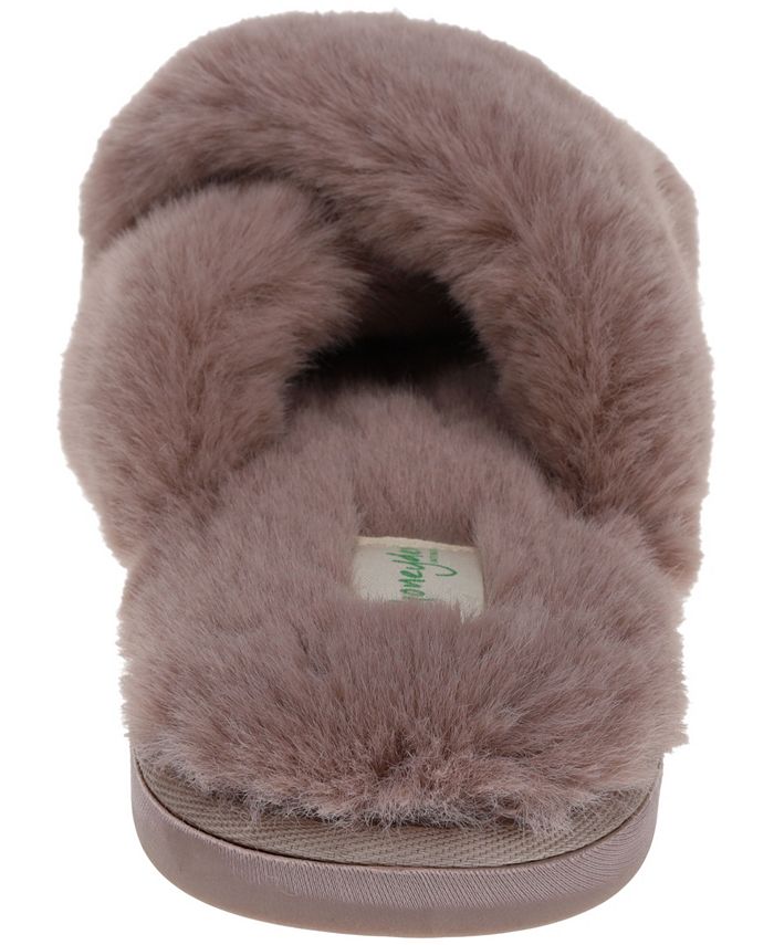 Honeydew Women's Plush XBand Slide Slippers Macy's