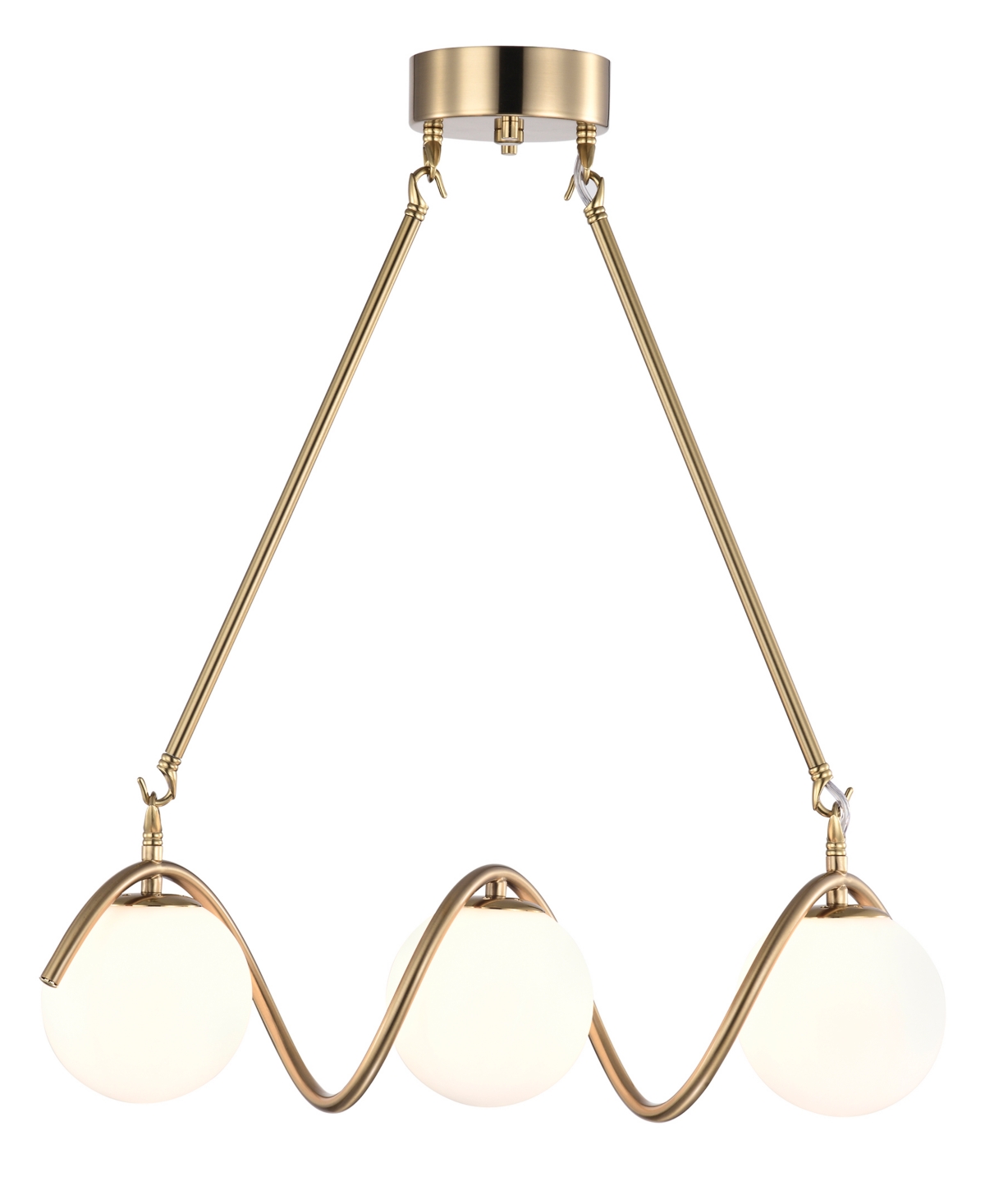 Home Accessories Willow 20" 3-light Indoor Chandelier With Light Kit In Brass