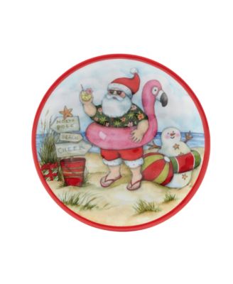 Santa's Wish 6" Melamine Canape Plates, Set of 12