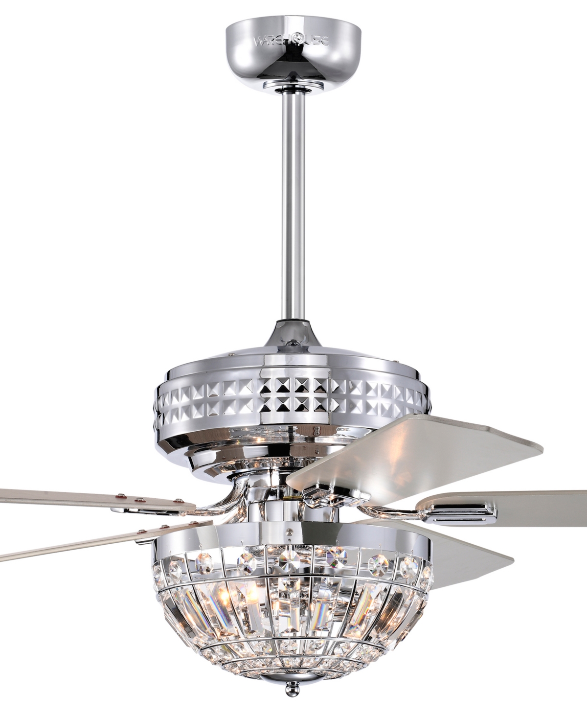 Home Accessories Alora 52" 3-light Indoor Ceiling Fan With Light Kit In Polished Chrome